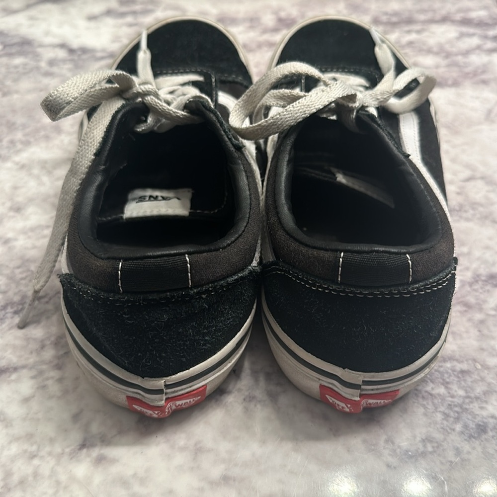 Kids Vans Black Suede & Canvas Shoes Size 4 youth - Picture 3 of 6
